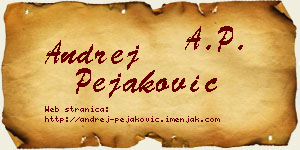 Andrej Pejaković vizit kartica